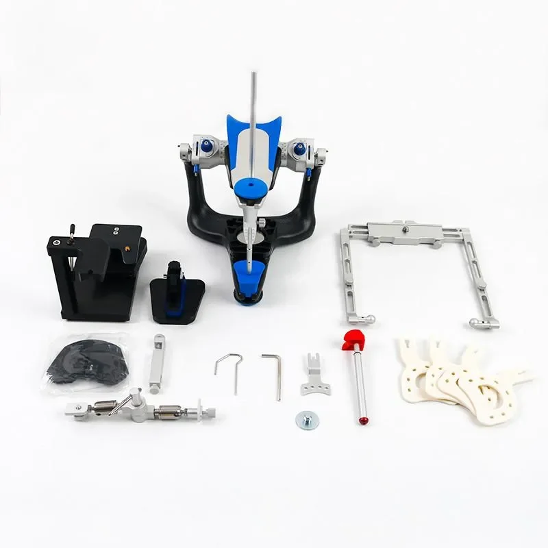 Full Adjustable Dental Articulator Kit With Facebow, Prosthodontic Tool Denture Crown Bridge Lab Restoration Equipment