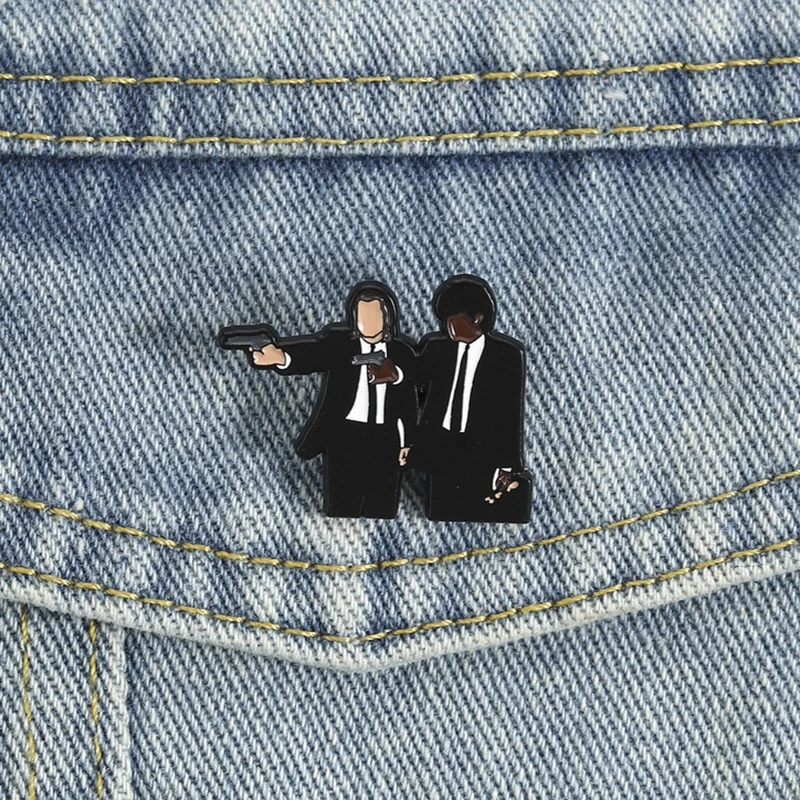 Broches et badges en émail sur le thème du film dramatique Jules Vincent, comédie noire américaine, film de criminalité, bijoux, cadeau pour les fans et les amis