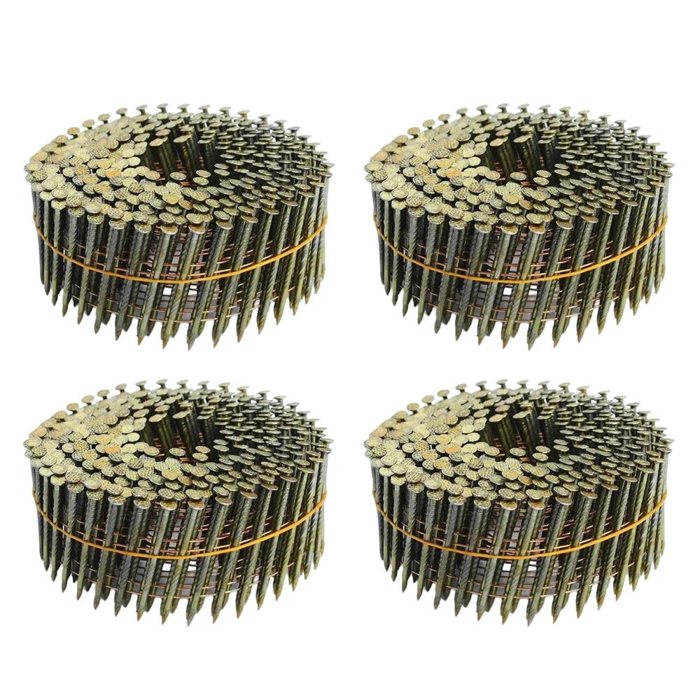 

2.1x38mm Coil Nails Screw Rod Carpentry Nails Pneumatic Nail Gun CRN45 CN55 for Fixed Pallet Roof Floor Woodworking Nails
