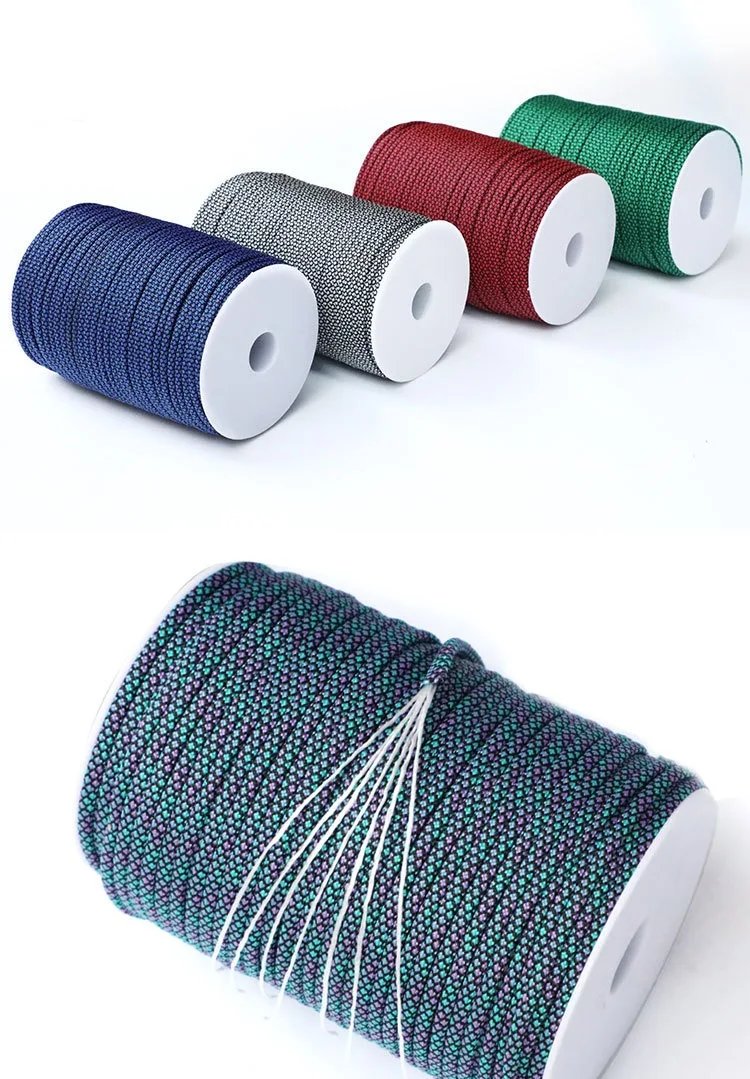 100 m 550 Militär 7-adriges Paracord-Seil 4 mm Outdoor-Polyester-Fallschirmschnur Camping Survival Regenschirm Zeltbündel – Detail 15