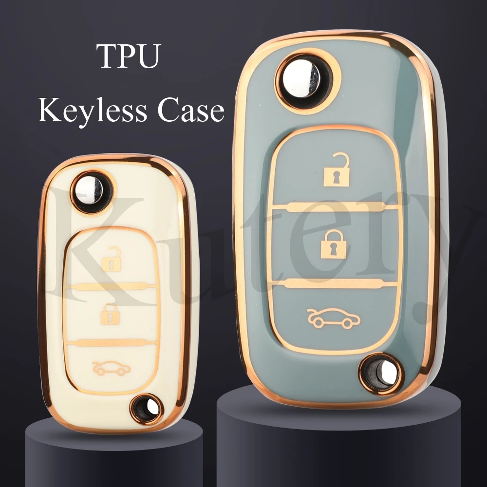 Jingyuqin Soft TPU Car Key Case For Renault Fluence Clio Megane Kangoo Lacia LADA Largus Kalina Granta Vesta X-Ray Benz Smart