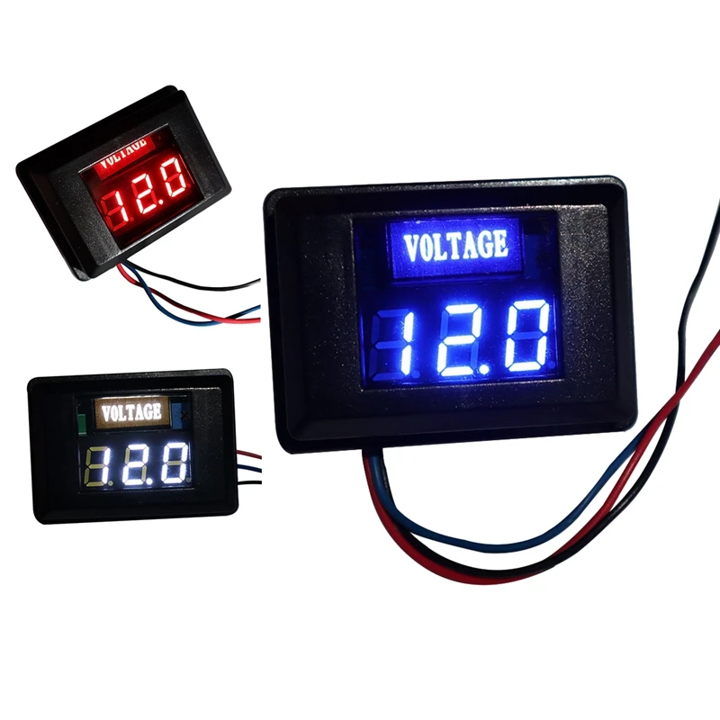 12V Digital Voltmeter Voltage Tester Gauge Bright LED Display For Car Motor RV