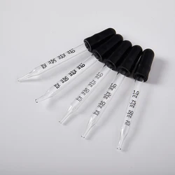 5Pcs Glass Scale Dropper Rubber Head Scale Pipette Dropper Essential Oil Bottle Straw Multi-purpose Droppers For School Home