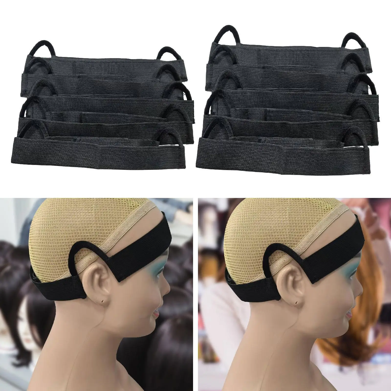 

5x Elastic Bands for Wig Edge Laying Band Non Slip Edge Wraps to Lay Edges Comfortable Secure Fit Wig Elastics Headband