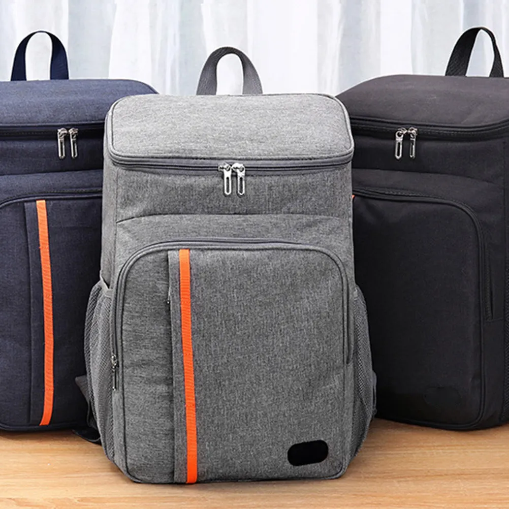 1Pcs Stylish Insulated Lunch Backpack Waterproof Oxford Cloth Thermal Food Carrier for Picnics Hiking Camping Outdoor Travel