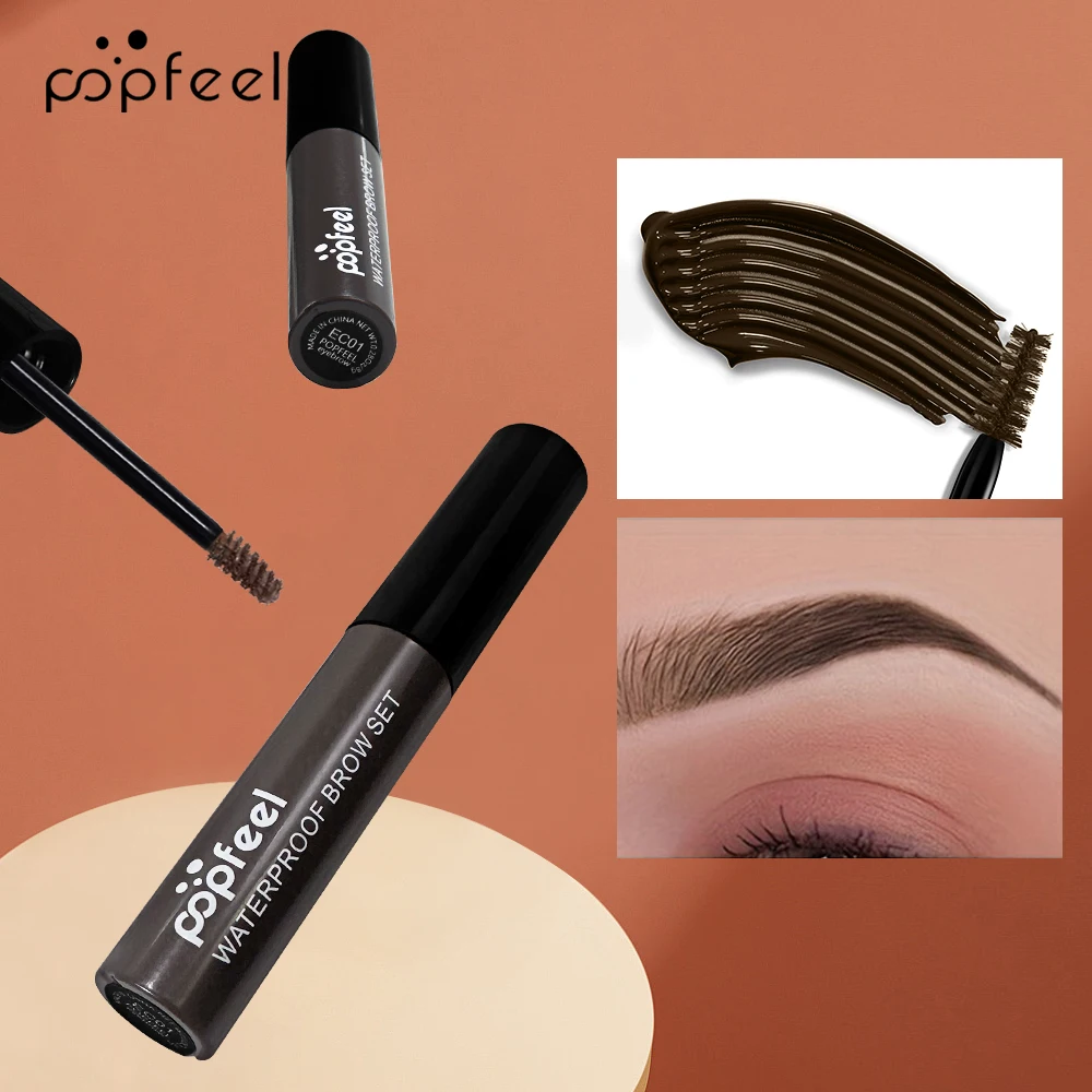 POPFEEL Wasserfestes, schweißfestes Augenbrauen-Tönungsgel – schnell trocknendes, langlebiges, glattes 3D-Brauenfarben-Gel für den täglichen Gebrauch.