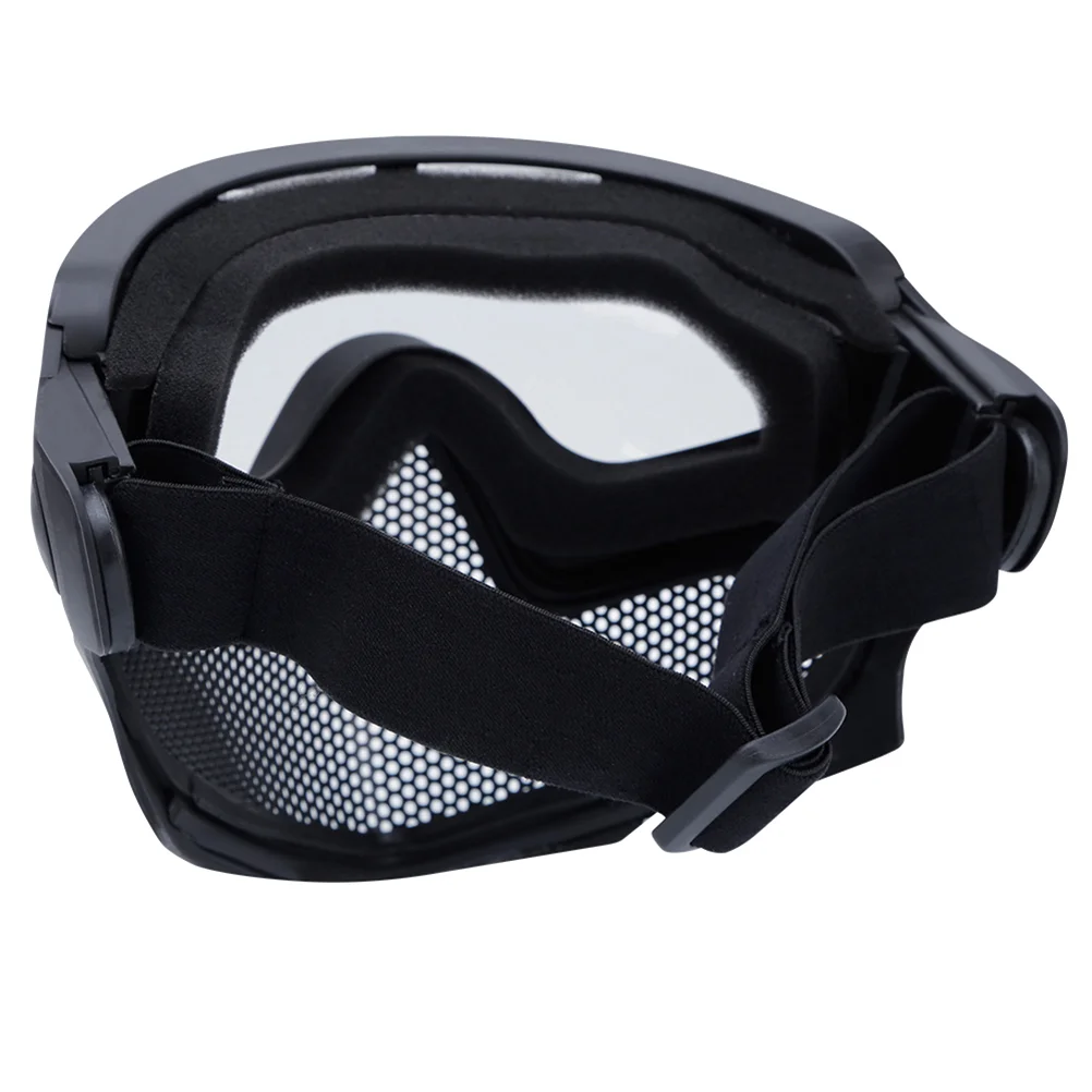 1PC Dual Mode Combat Mask Outdoor Game Mask Gear Steel Screen Protective Mask Unisex Outdoor Game Mask for Man Women (Black)