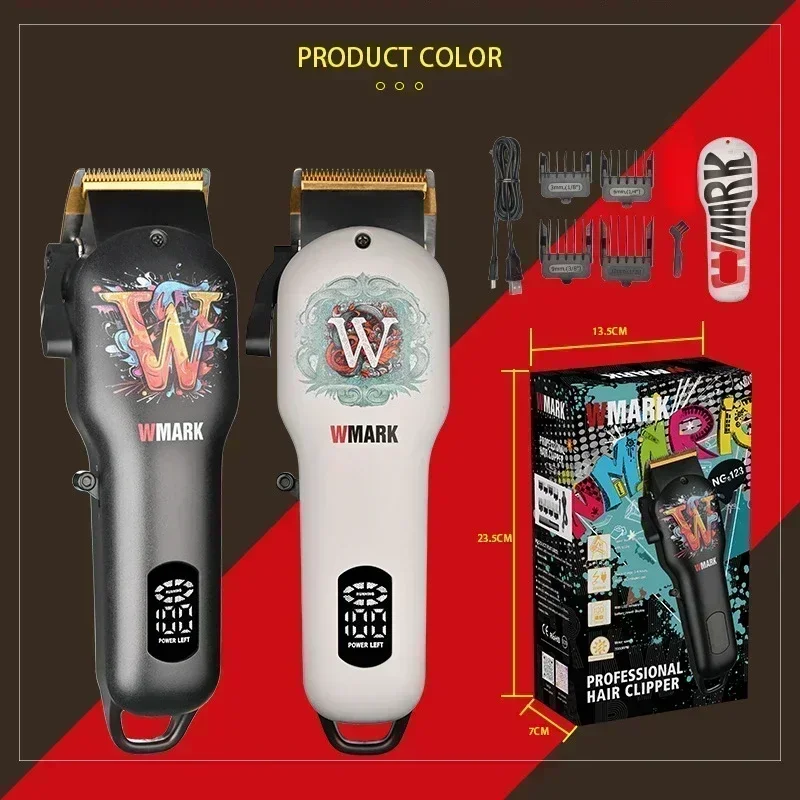 جديد! WMARK مقص الشعر NG-123 الكهربائية ترويسة النفط رئيس كليبرز الكهربائية رائجة البيع شحن قص الشعر صالون المتقلب للرجال
