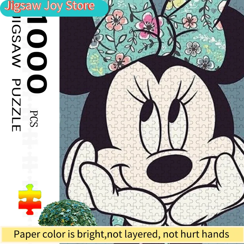 

1000pcs Colorful Floral Mouse Ears Jigsaw Puzzle | Vibrant Abstract Design, Cute Mouse Pattern, Challenging & Entertaining, Fa