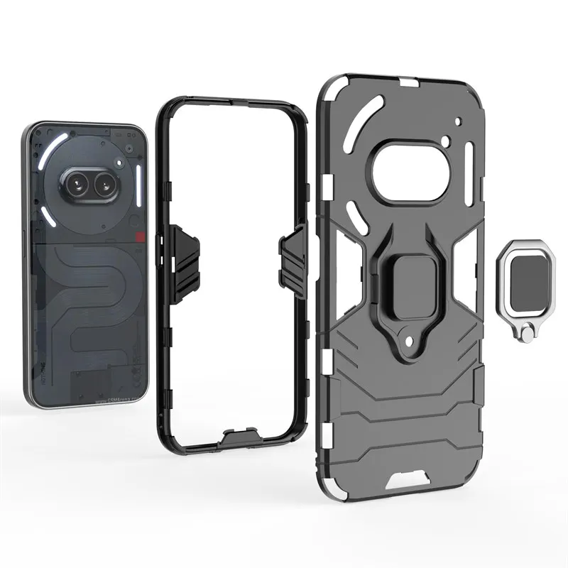 Nothing Phone 2A 5G A142 Case Shockproof Armor Stand Holder Magnetic Phone Back Cover Hard Case for Nothing Phone 2A Phone2A 5G