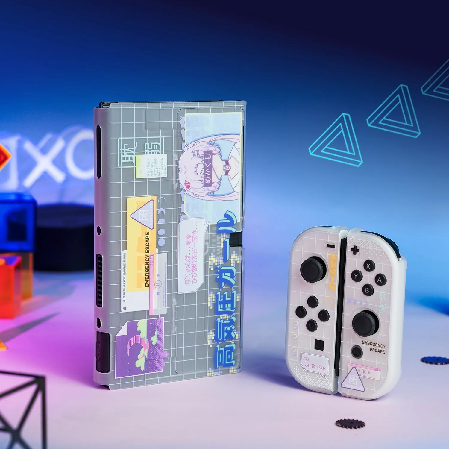 GeekShare Shell Cute High Pressure Girl Protective Case For Nintendo Switch OLED  Console Split Design JoyCon Cover