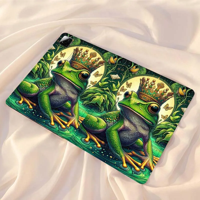 

Cartoon Frog Crown Art For Xiaomi Redmi Mi Pad 4 5 6 7 8 K SE Mini Pro Plus Max 10.1 11.2 inch Tablet Case