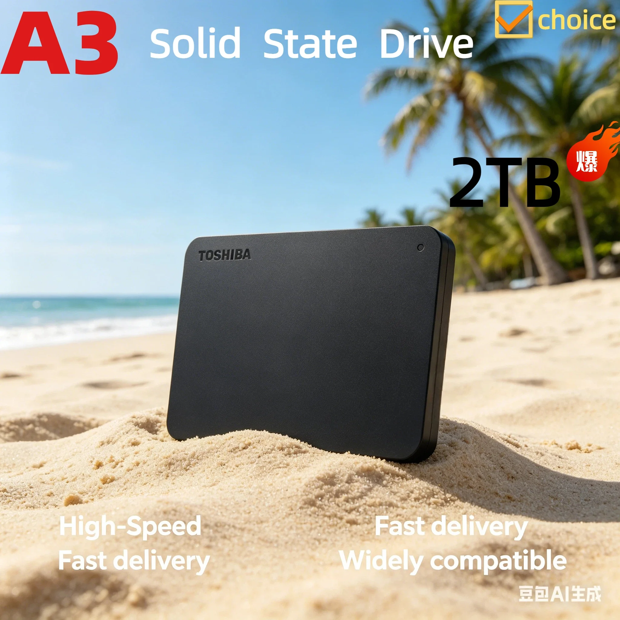 

Toshiba A3 OEM Expansion Portable HDD 500GB 1TB 2TB USB3.0 2.5 Inch External Hard Disk Drive BOX For PC Laptop