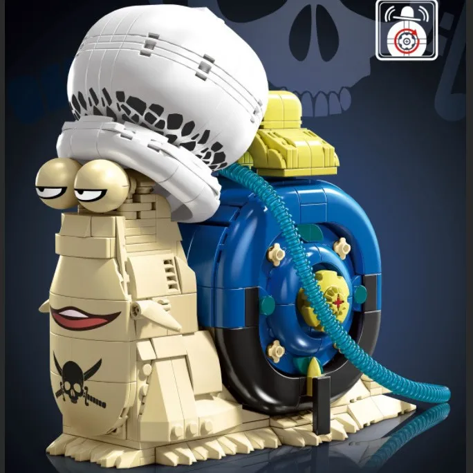 Kawaii Tier Den Den Mushi Schnecke D Protagonist Trafalgar Don Quijote Law Figur Baustein Kit Modell Spielzeug Action Sammlung