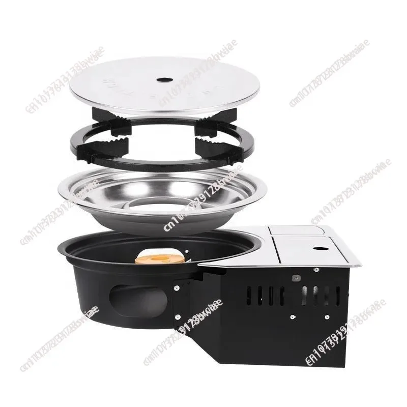 Commercial Desktop Embedded BBQ Gas Grill Smokeless Indoor Outdoor Stainless Steel Barbecue Gas Grill for Restaurant