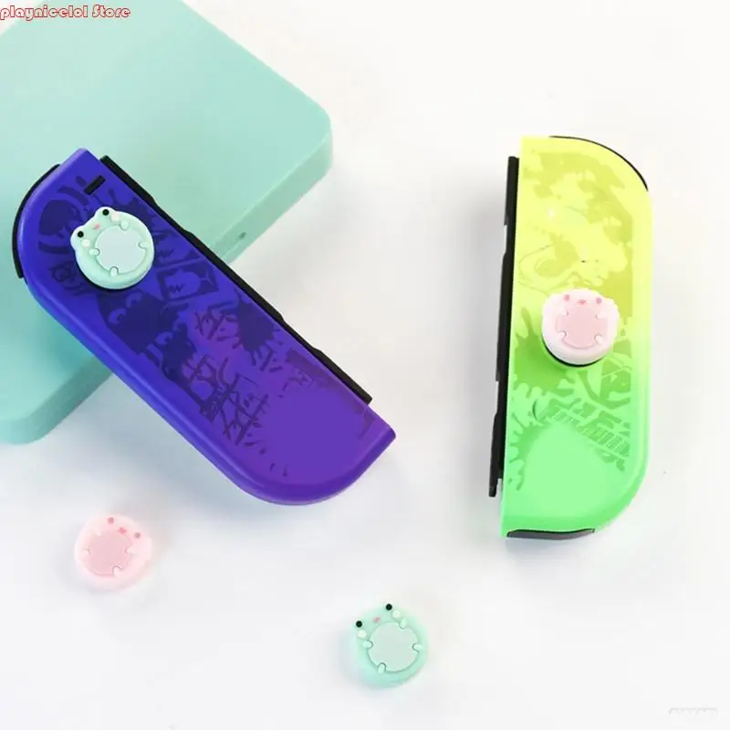 E8BA 4PC 로커 캡 썸 스틱 캡 교체 조이스틱 실리콘 캡 NS 게임 컨트롤러 용 게임 액세서리