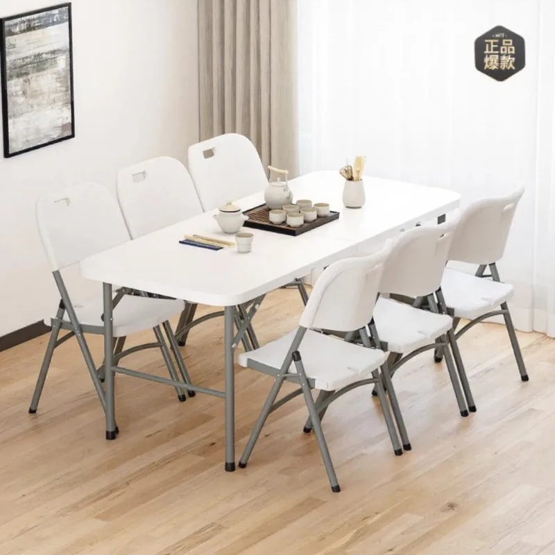 Outdoor learning folding table Multifunctional home night market table Simple rectangular portable computer table Stall desk