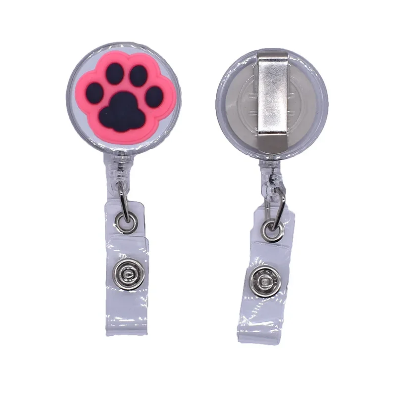 

1pc Retractable Badge Reel Students Doctor ID Card Holder Name Tag Key Ring Chain Clips School Office Supplies