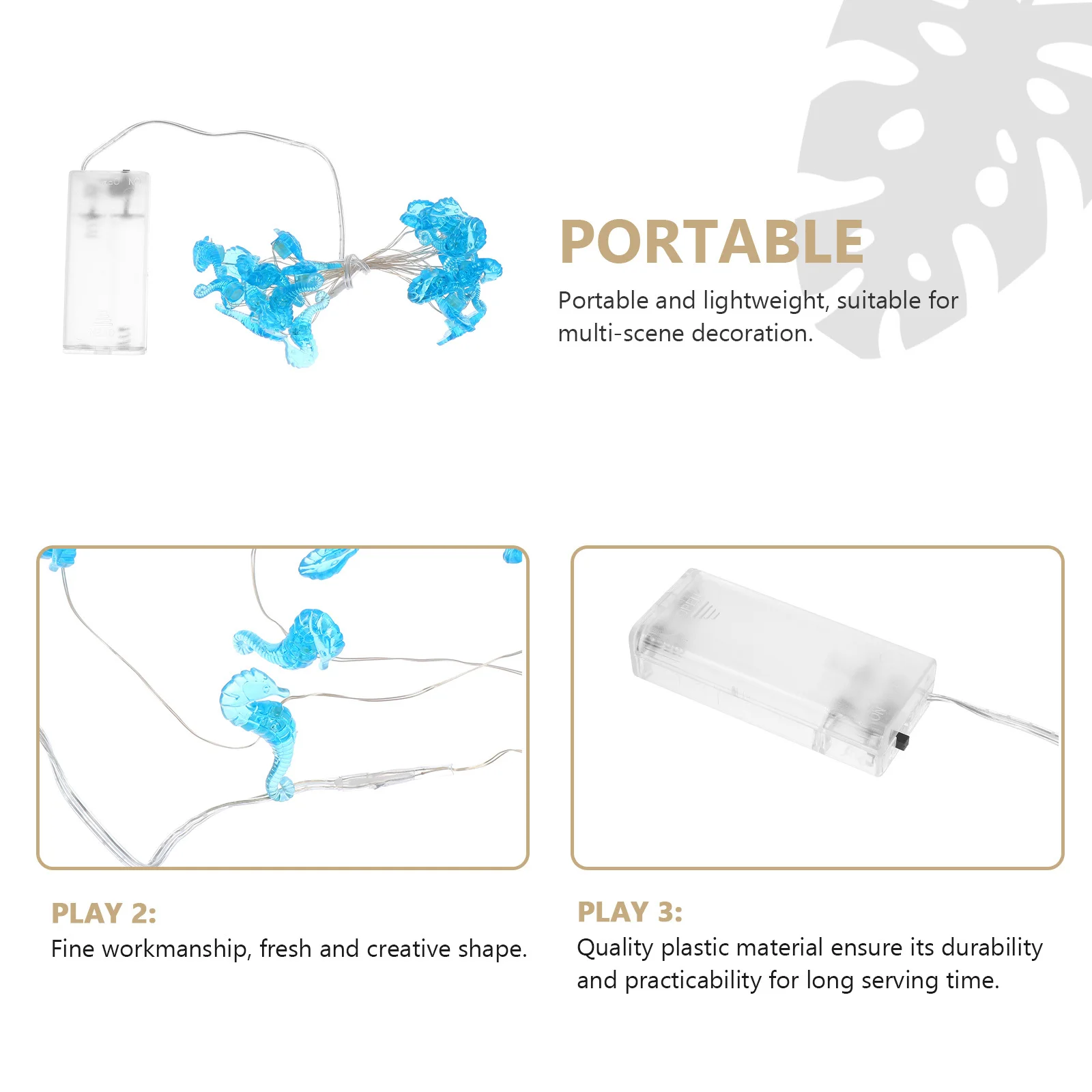 

1Pcs Ocean Series Copper Wire String Light Chic Party Decoration Holiday Decorative String Light for Celebration Banquet