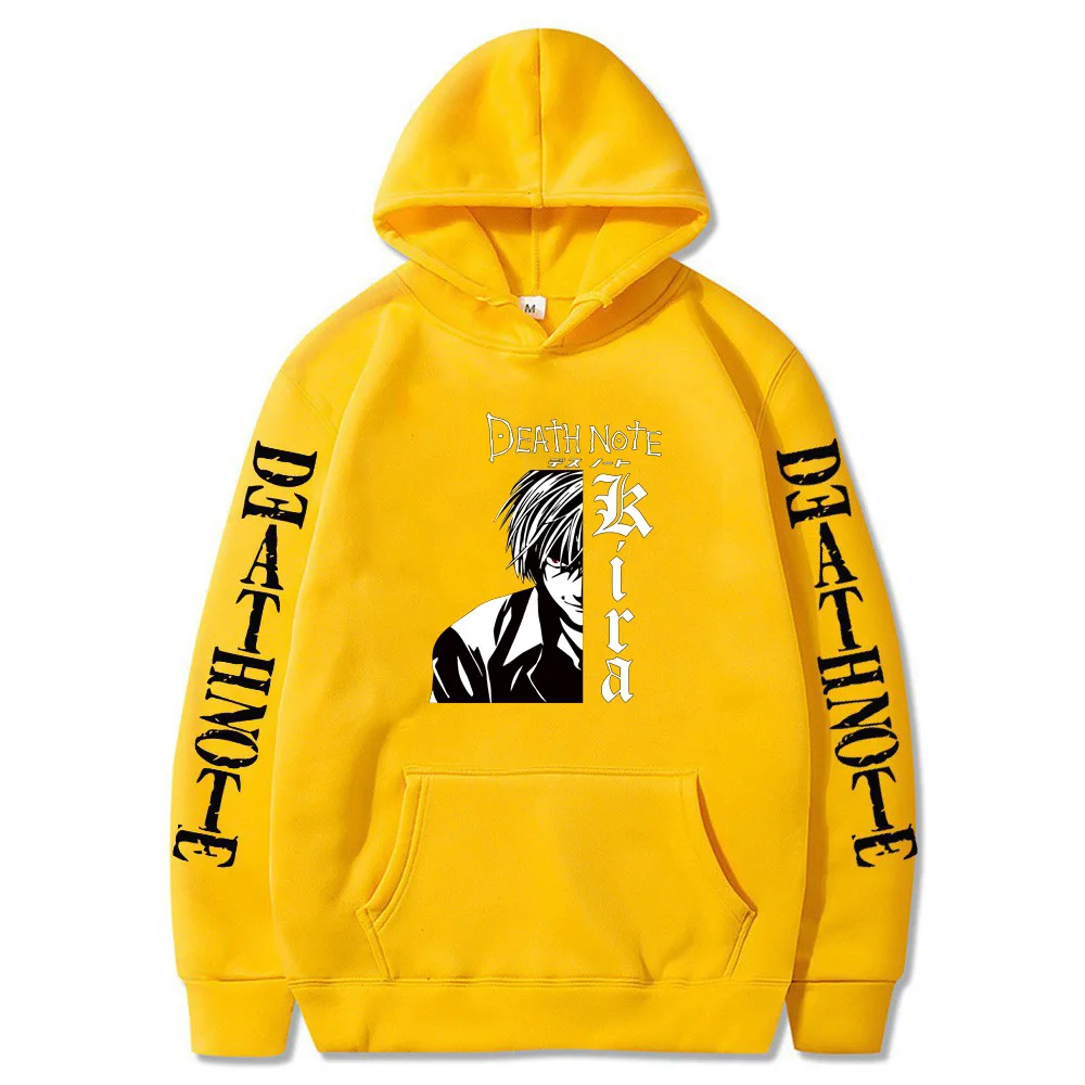 Sudadera con capucha de Anime japonés Death Note, diseño de moda, sudadera para hombre y mujer, sudaderas con estampado gráfico de otoño e invierno para fanáticos