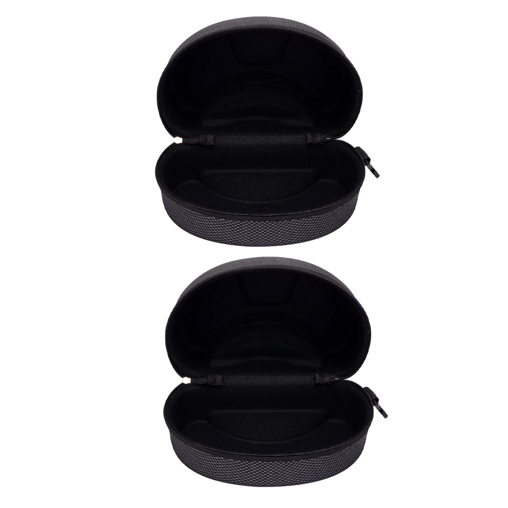 

2pcs Large Hard For Ski Motorcycle Glasses Protective Storage Snowboarding Sports Eyewear Zipper Eva Goggle Shockproof
