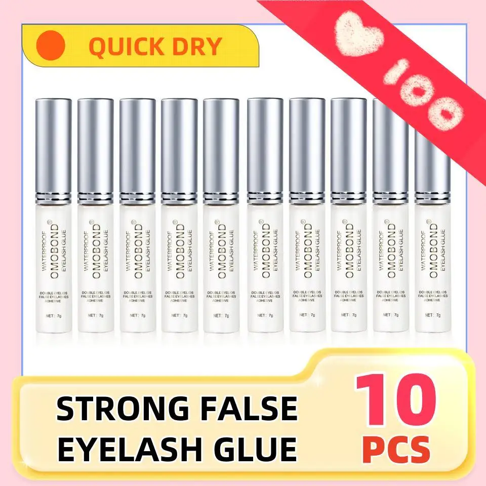 

10Pcs 7g Quick Dry Strong Adhesive Eyelash Glue Transparent Rhinestone False Eyelash Glue Fake Eye Lash Glue