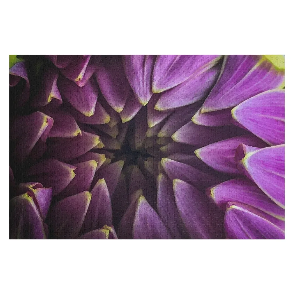 Rico dinosaurio púrpura flor Fibonacci patrón 009 rompecabezas para niños rompecabezas personalizado
