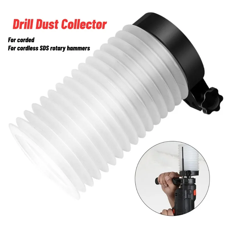 

Rubber Impacts Drill Dust Collector Cover White Rubber Electric Hammer Ash Bowl Collecting Device Tool Perforated Ash Dust Cover