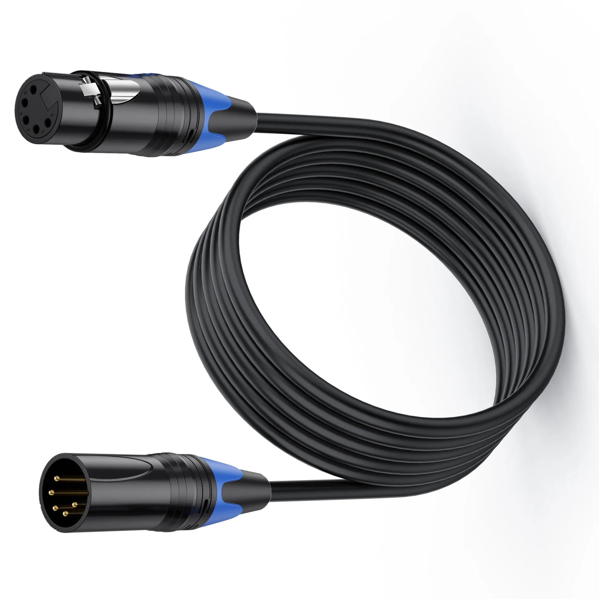 4-pinowy 3pin 5pin męski na żeński 4Pin XLR 3 5PIN kabel zasilający przedłużacz 30m do monitorowania lustrzanka cyfrowa konsola miksująca audio DMX — zdjęcie produktu 6
