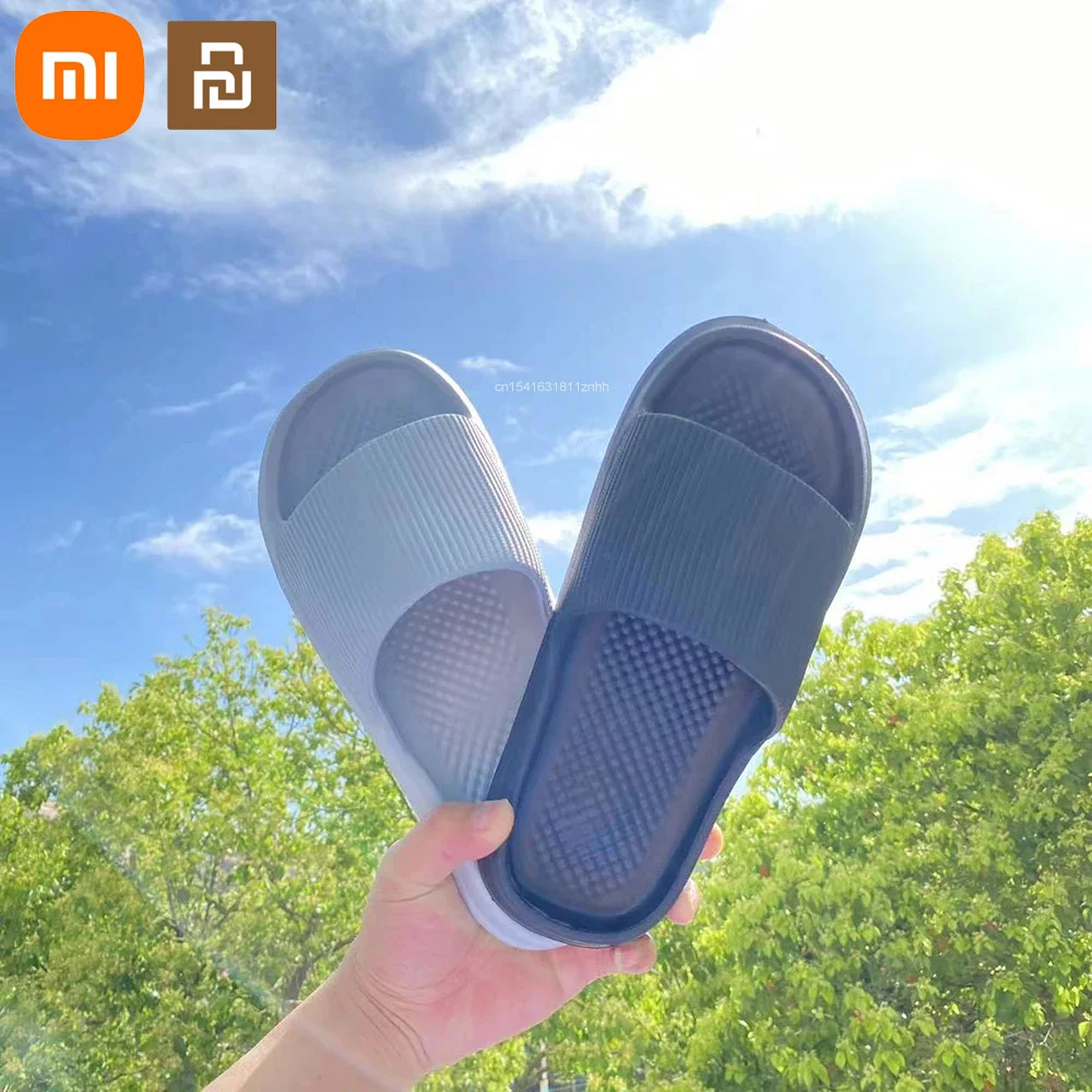 Xiaomi Youpin แฟชั่นบ้านชายรองเท้าแตะลื่นผู้หญิงรองเท้าแตะนุ่ม EVA ในร่มแบบสบายๆรองเท้าแตะห้องน้ำ bath Flip-Flops