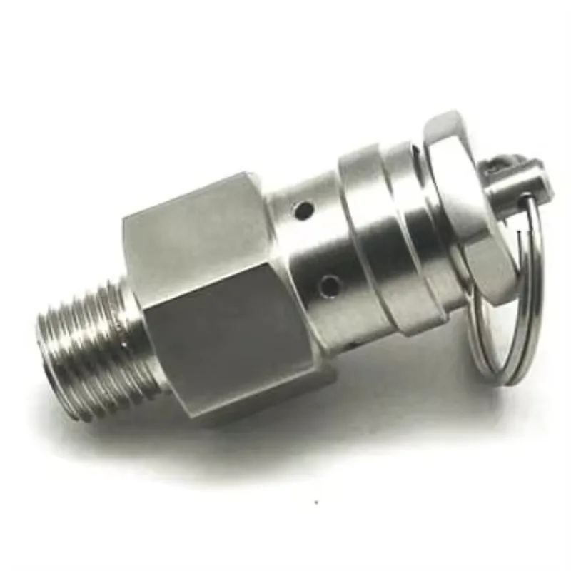 วาล์วระบายไอเสียสแตนเลสคุณภาพสูงขนาดเล็ก SS304 ขนาด 1/4\" 1/2\" เกลียว BSPT NPT แบบตัวผู้ ความดัน 1 บาร์ สำหรับปล่อยก๊าซ