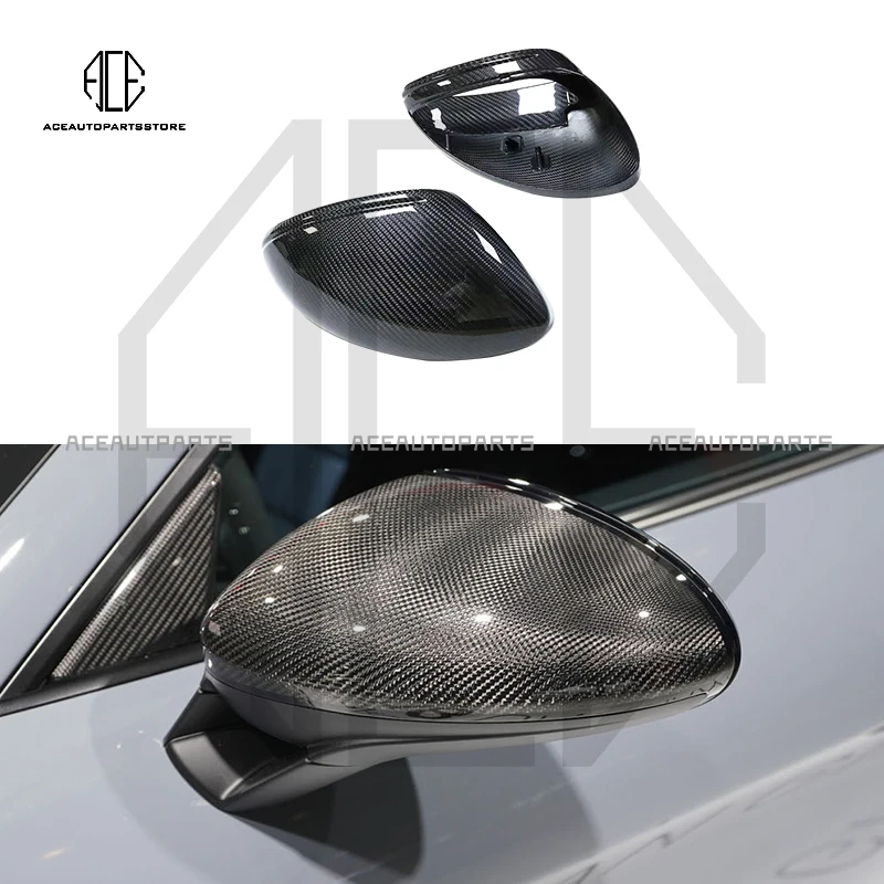 

Real Carbon Fiber For Porsche 718 Cayman Boxster 2017 2018 2019 2020 2021 Shell Caps Car Side Rearview Mirror Cover Accessories