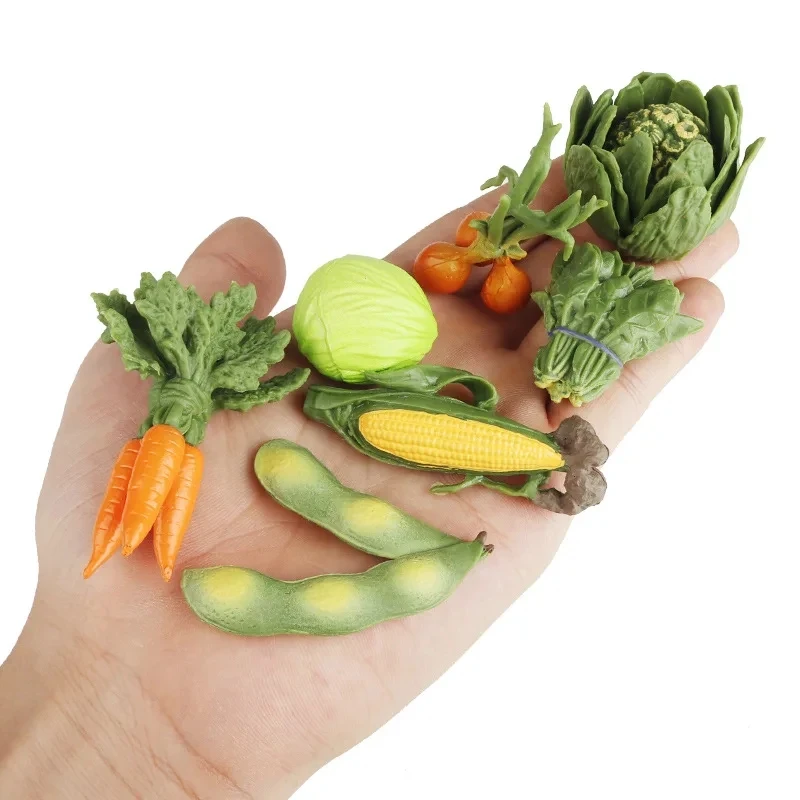Montessori Simulatie Dieren In Het Wild Groenten Wortel Fruit Maïs Appel Boerderij Model Actiefiguren Educatief Speelgoed Voor Kinderen Geschenken