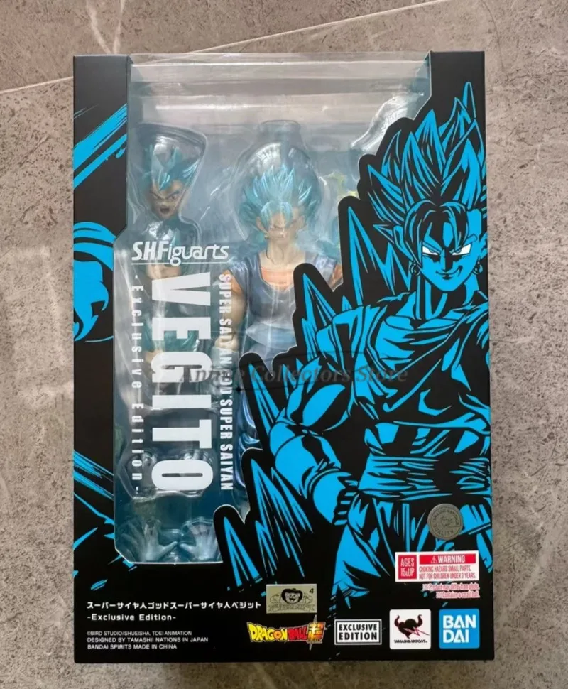 100 % Original Bandai S.H.Figuarts Super Saiyajin Gott Super Saiyajin Vegito Exklusive NYCC 2024 SHF Vegito Actionfigur Modellspielzeug