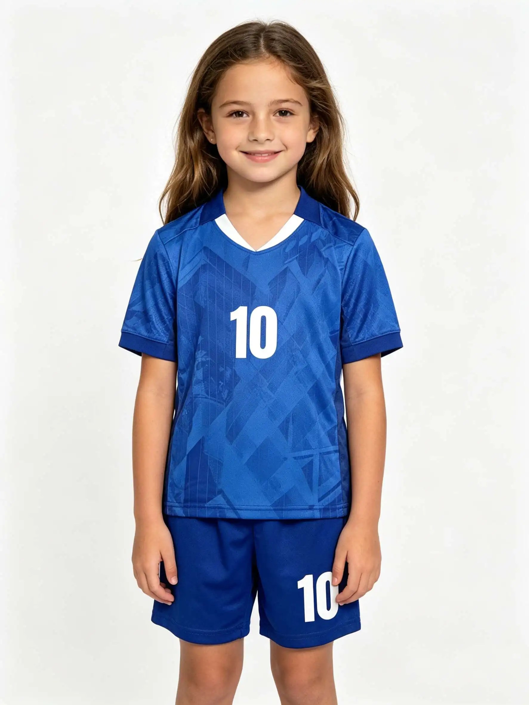26/27 Unisex Blank Soccer Jersey Set, Kids & Adults  Uniforms for Blue School Sports, Running & Team Events 10 NO blue