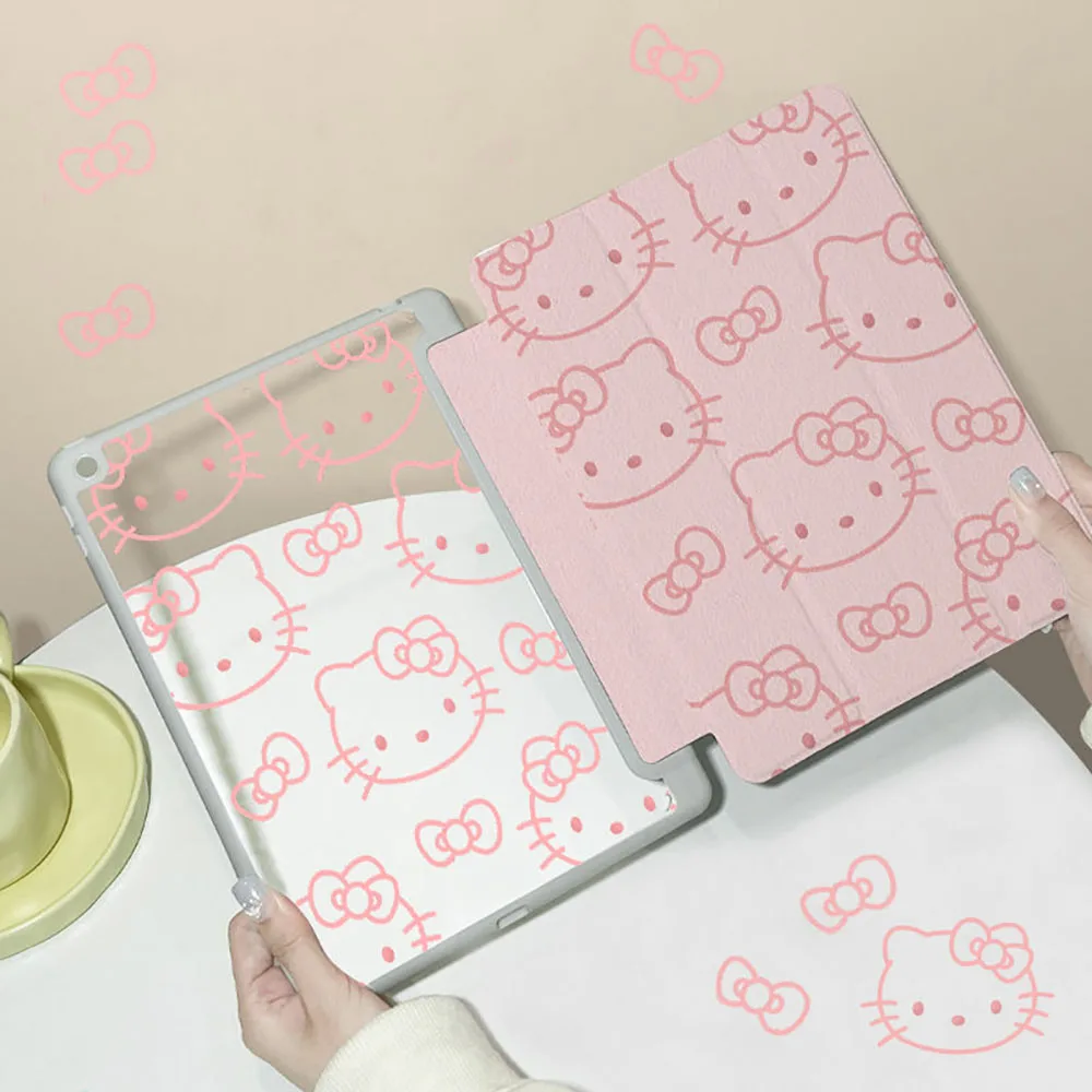 Sanrio Hello Kitty Cinnamoroll Kuromi Ipad Protective Case Ipad 8/7Th Generation Air5/4/3 All Inclusive Mini6 Pro 12.9In Case