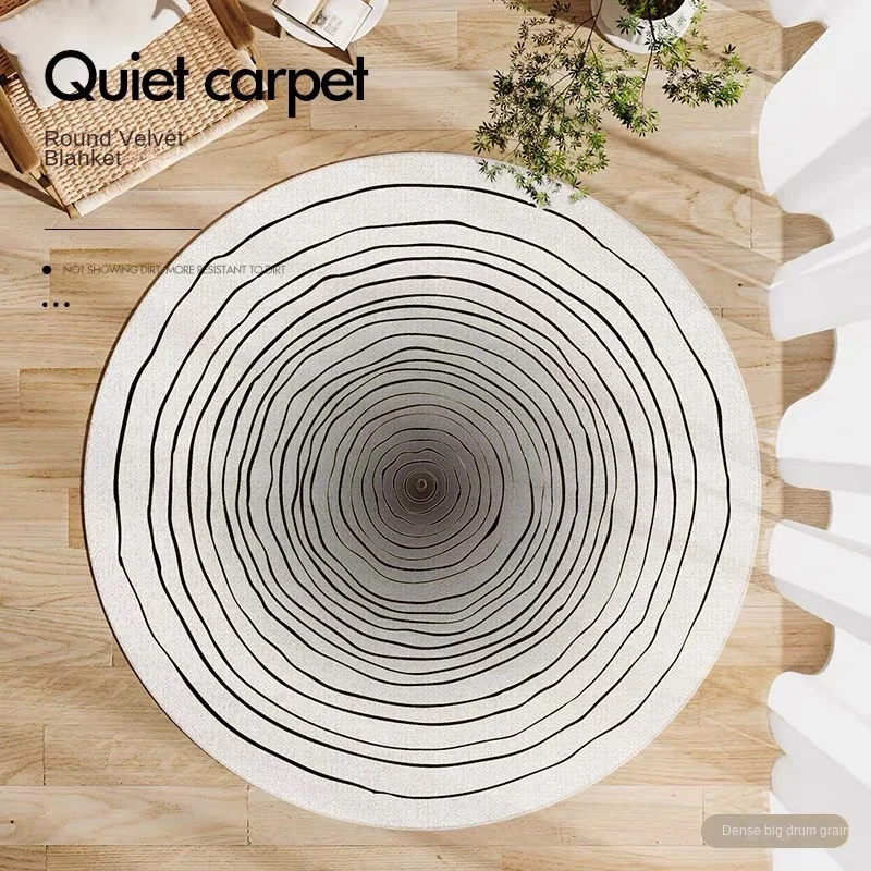 

Круглый бархатный ковер для гостиной, мягкий коврик для стула под столом или диваном, декоративный напольный ковер для спальни