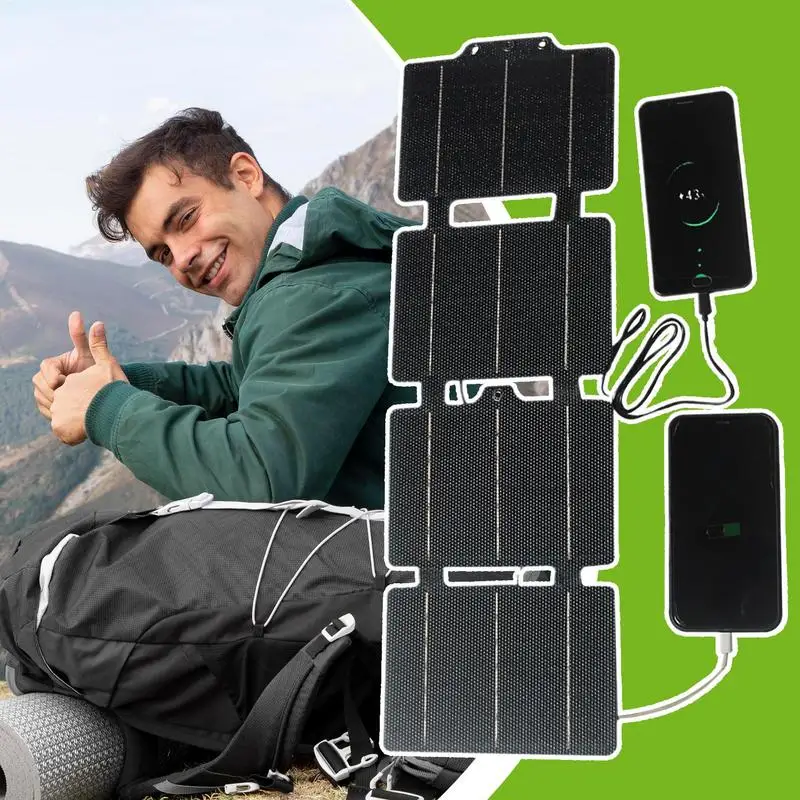 Caricatore solare portatile Pannello solare pieghevole portatile da 30 W per campeggio Caricatore per tablet leggero impermeabile per campeggio camper