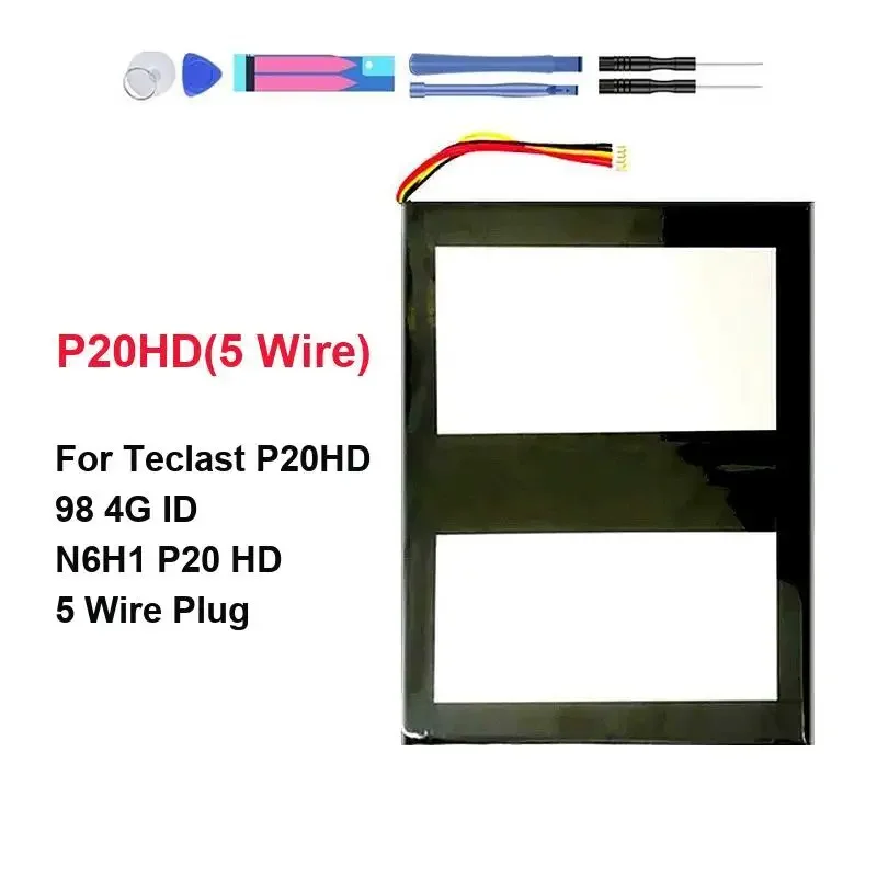 

For Teclast P20HD 98 4G ID N6H1 P20 HD 5 Wire Plug P20HD 5 High-Performance High Performance 8000mAh Tablet Battery