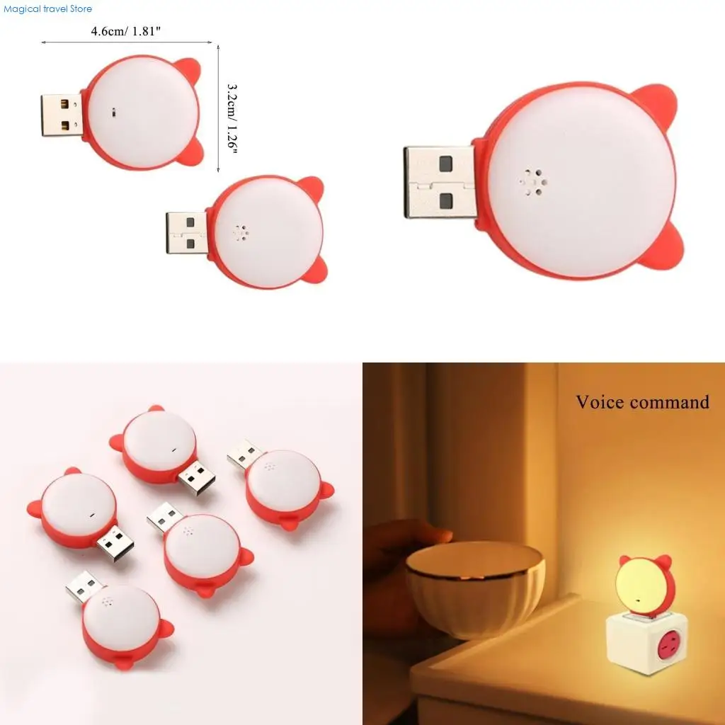 

N2UB Voice Control Night Light Colorful USB Night Light No Internet Connection Require Speak Control Lighting Universal