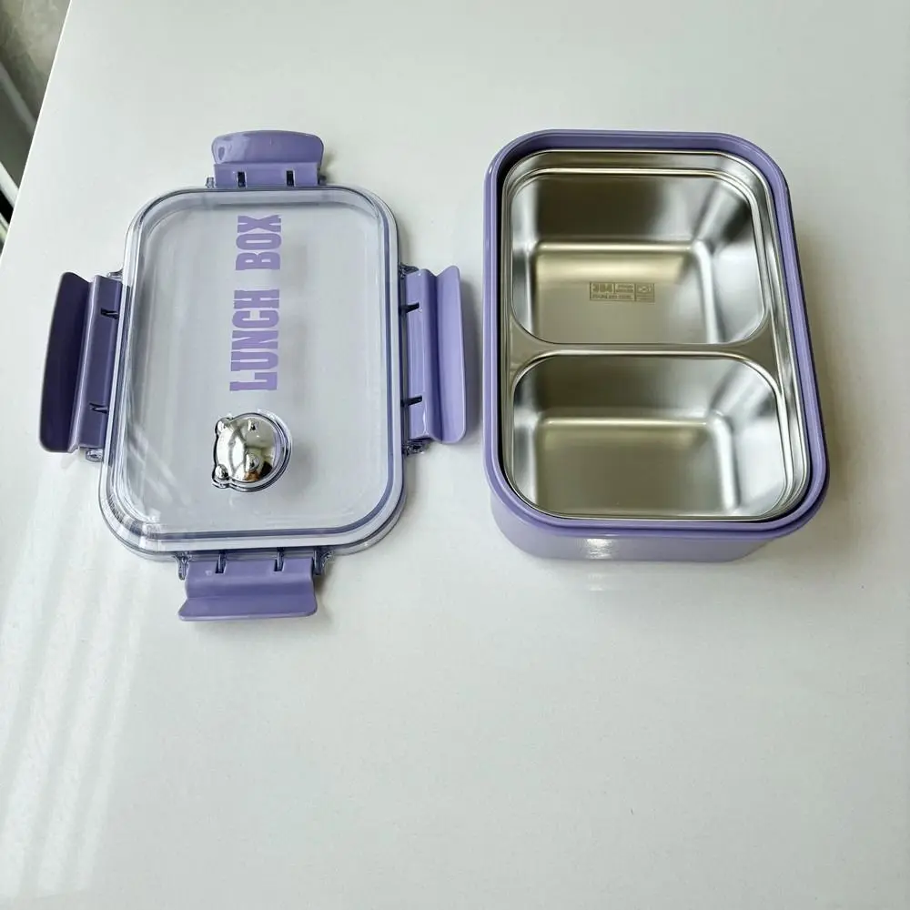 

Ланч-бокс из нержавеющей стали 304, пластиковый с отделением, контейнер для хранения еды, герметичный дизайн, изоляционный ланч-бокс, посуда