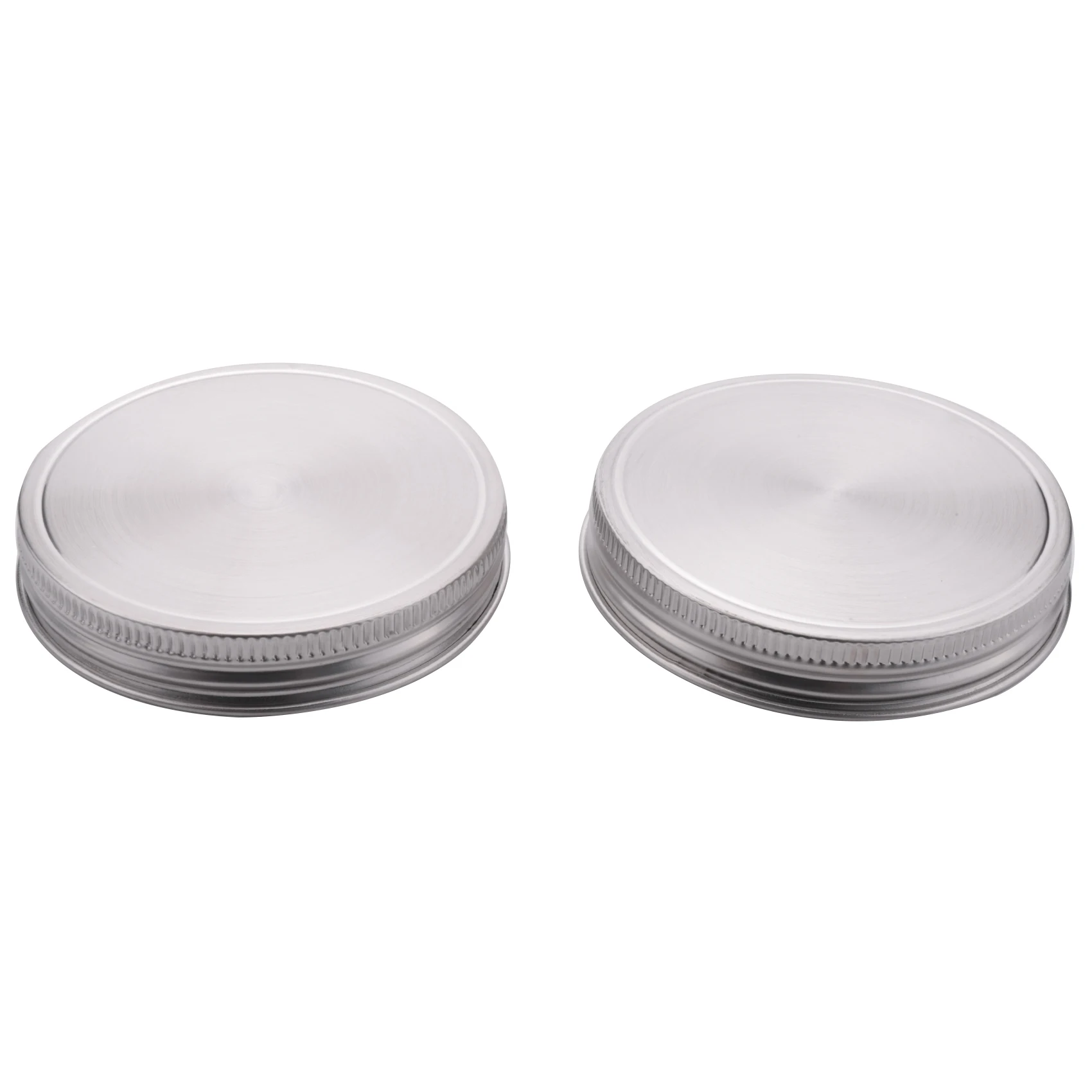 8 Pcs Stainless Steel Jar Lids 86Mm Sealed Leak Proof Cover With Silicone Seals Resistant Storage Solid Caps Wide Mouth Lid