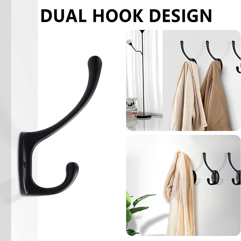 Vintage Coat Hook Wall Hanging Hanger Hook Zinc Alloy Wall Hanging Hook Hat Hook Bathroom Kitchen Anime Rack With Screws