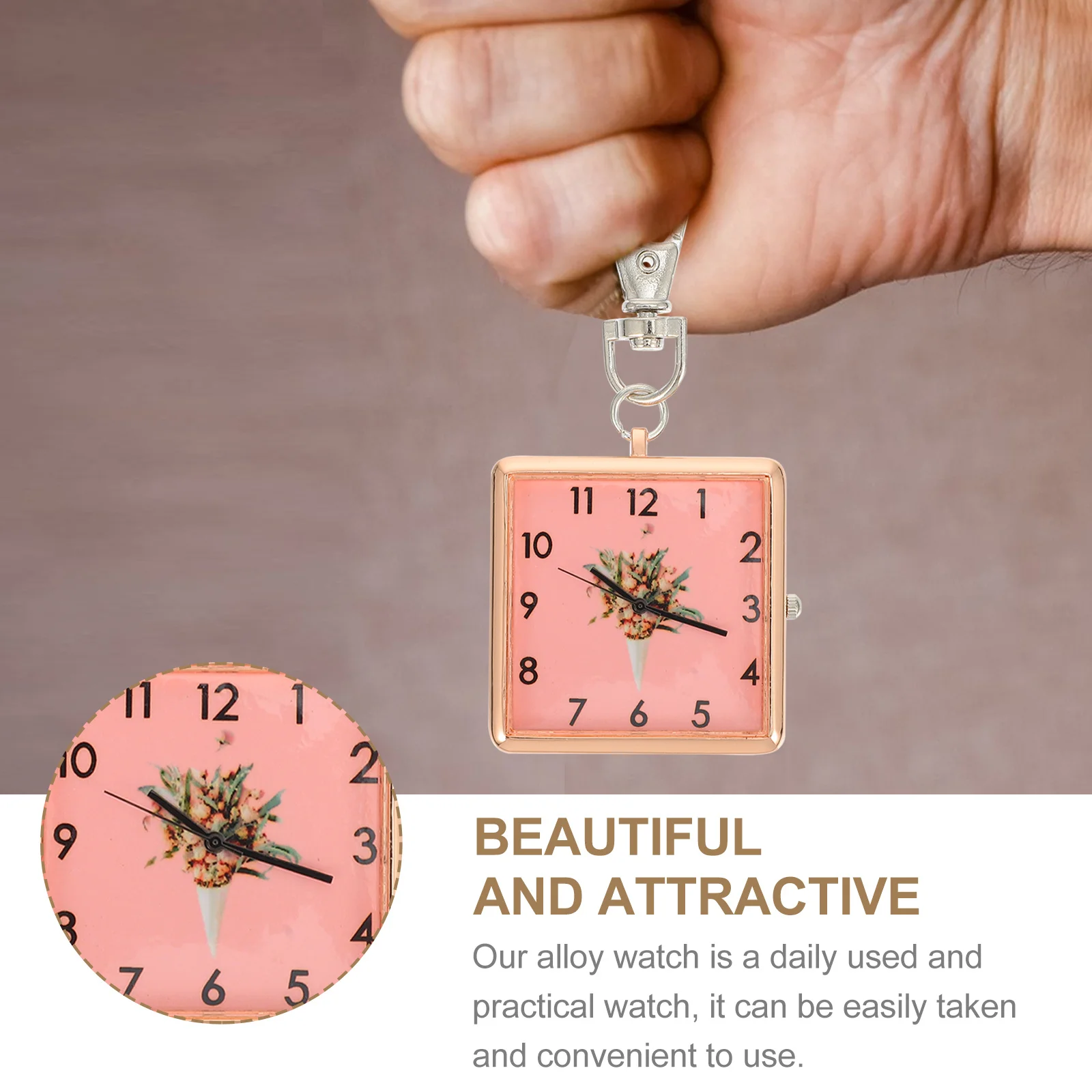 ممرضة جيب خمر مفتاح مشبك معلق للطلاب امتحان ساعة الجيب امتحان الصدر استخدام مفتاح قلادة عصابة ساعة #1