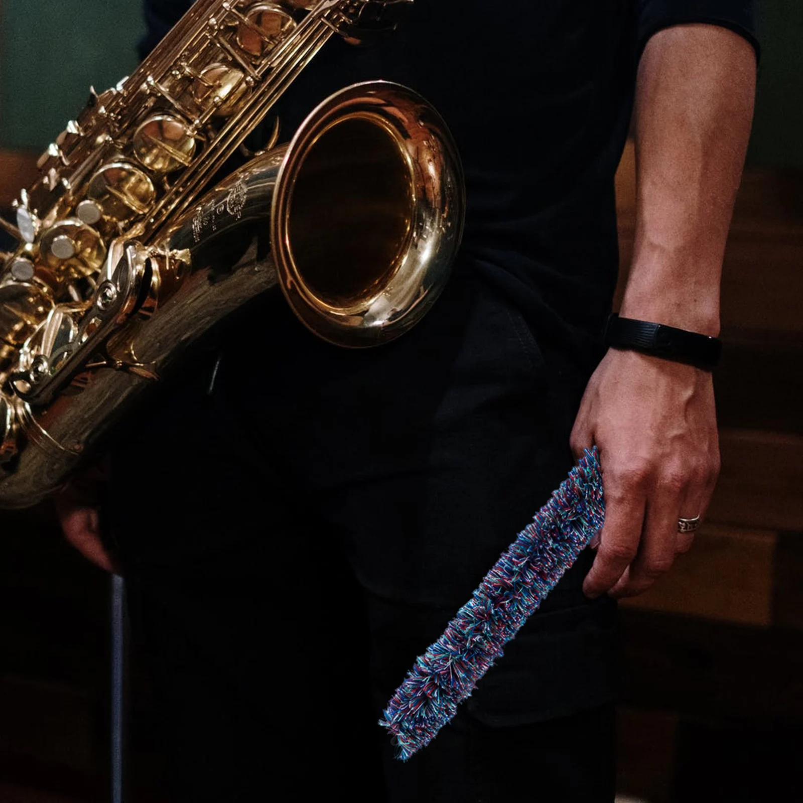 

Premium Saxophone Cleaning Brush Durable Alloy Polyester Compact Design For Soprano Sax Maintenance Care Tool Instrument