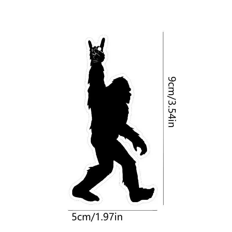 Car Air Freshener Bigfoot Silhouette Rock Hand Gesture Hanging Scent Card for Car Interior Rearview Mirror Ornament Gift