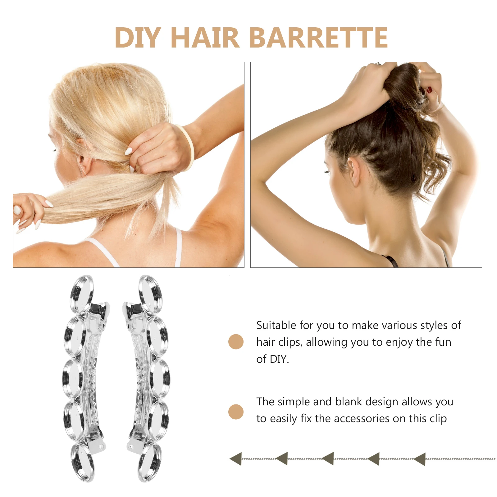 

5 шт., лоток для заколки для волос, круглая пустая основа, лоток для изготовления заколок для волос «сделай сам», зажим для ювелирных изделий, аксессуары, основа для безеля ювелирных изделий