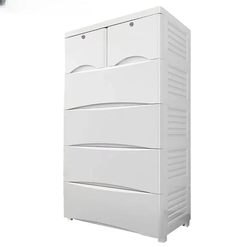 Thickened Large Modern Storage Cabinet Plastic Finishing Cabinet Chest of Drawers Clothes Storage Box Organizer