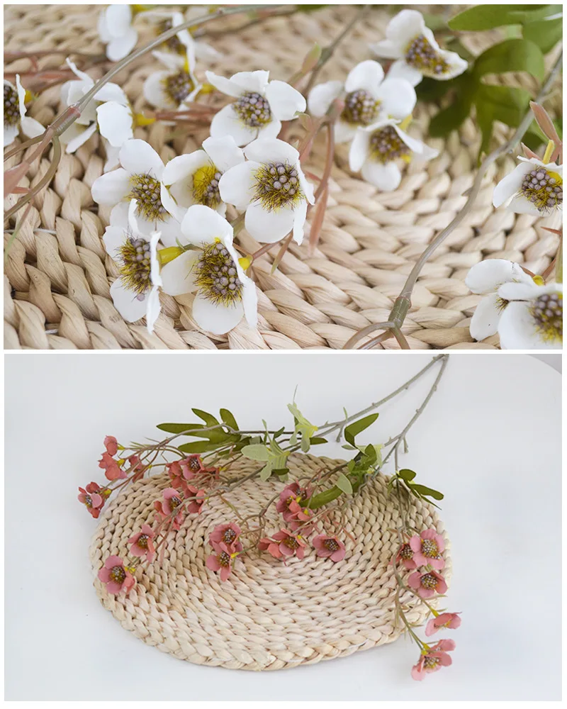 10 Stück Pastorale Kleine Gänseblümchen Kunstblumen für Heimdekoration, Künstliche Pflaumenblüten, DIY Brautstrauß, Party, Hochzeit, Blumendekoration – Detail 6
