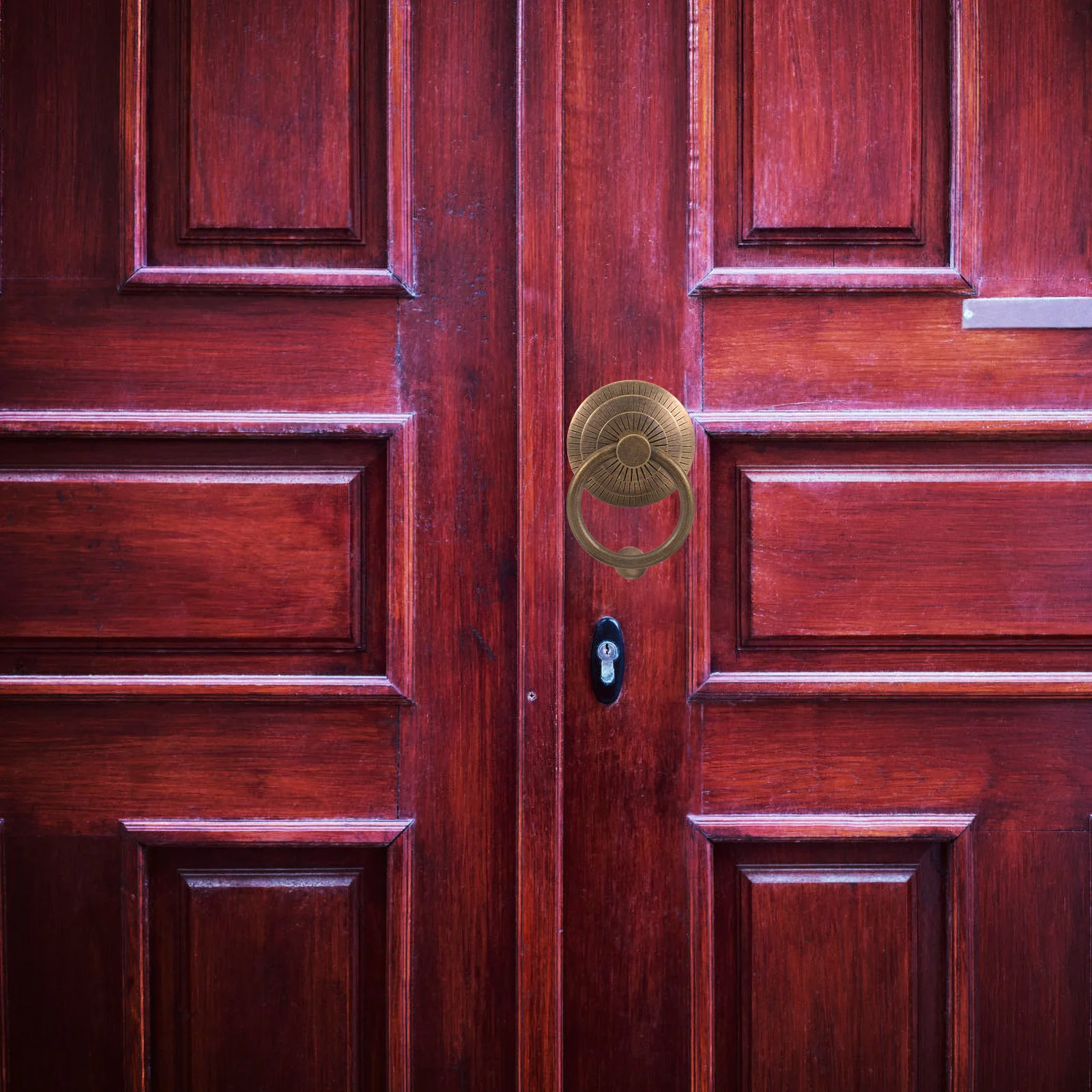 

1pcs Vintage Retro Metal Gate Handle Brass Door Knocker Household Security Knocker Decorative Door Handle For Home